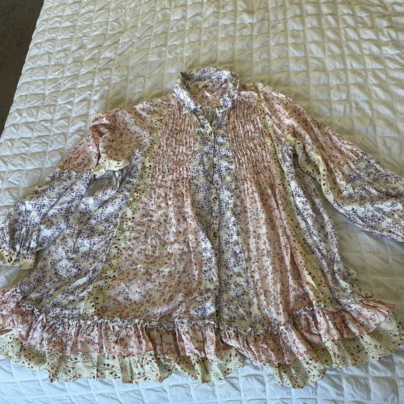 Free People Lost in you floral tunic mini dress - Picture 7 of 15